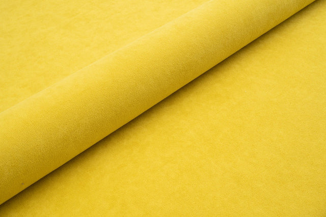 Citrongul tjock matt velour möbeltyg med fleecebaksida (bild 1 av 3)
