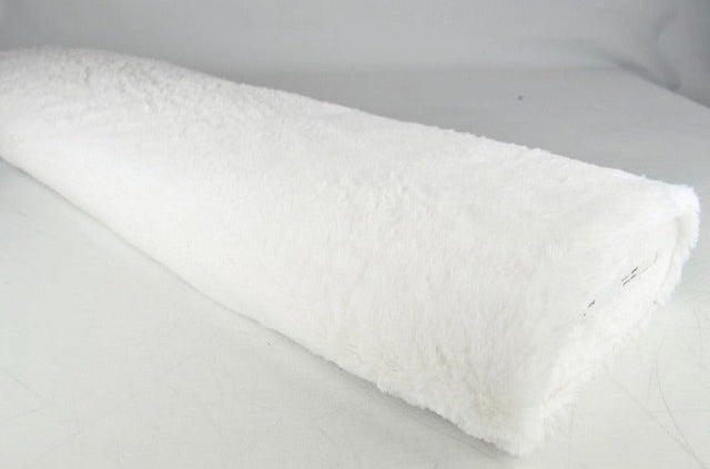 Vit mjuk plysch – 10 mm lugg & tvärsgående stretch (bild 2 av 5)