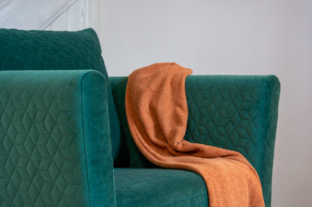 Djup lagunturkos magic velvet 3D – quiltad velour med sexkantsmönster (bild 4 av 8)