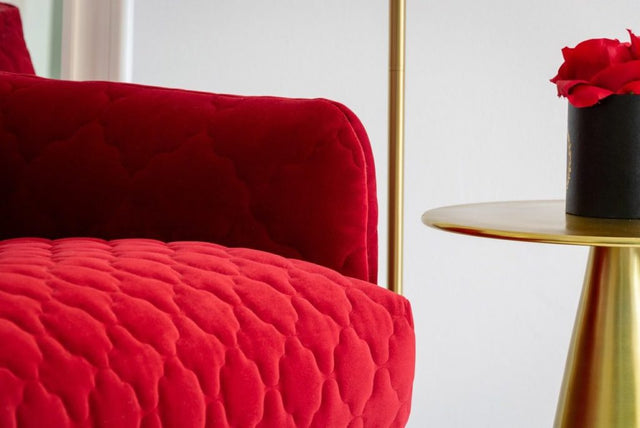 Mörk smaragdgrön magic velvet 3D – quiltad velour med bladmönster (bild 3 av 8)