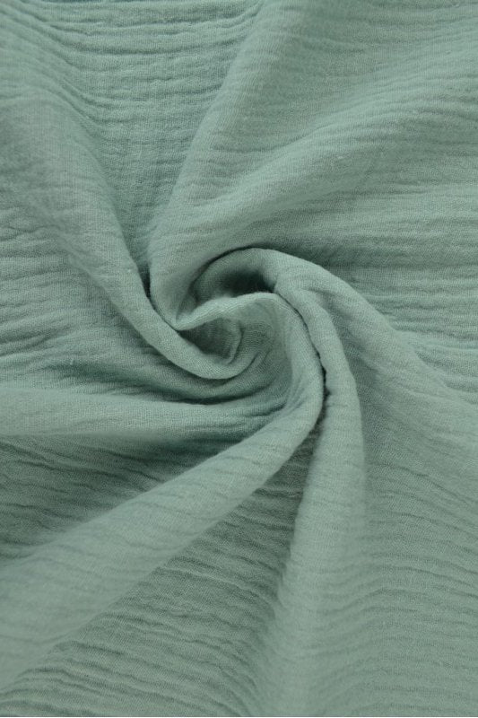 Vintagegrön double gauze musslin – mjuk & andningsbar (bild 1 av 5)