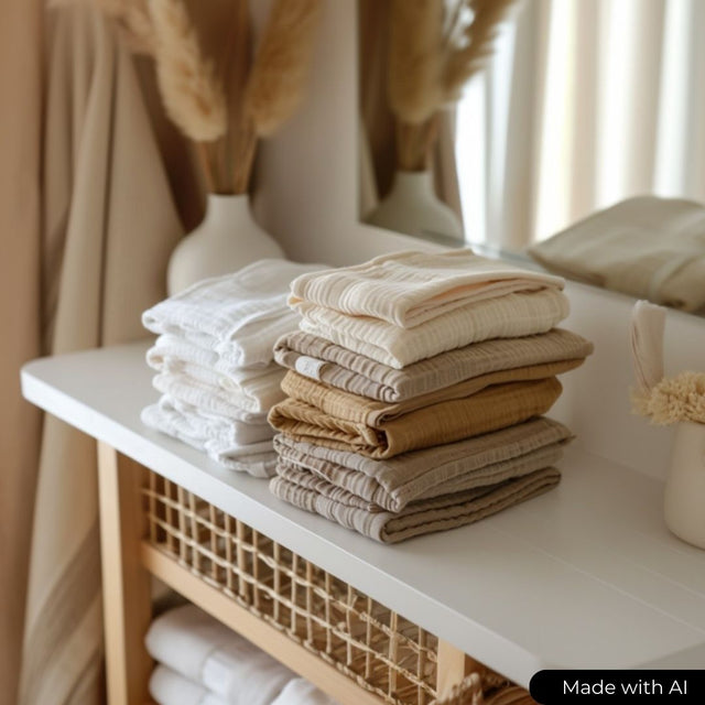 Mörk currygul double gauze musslin – mjuk & andningsbar (bild 5 av 5)