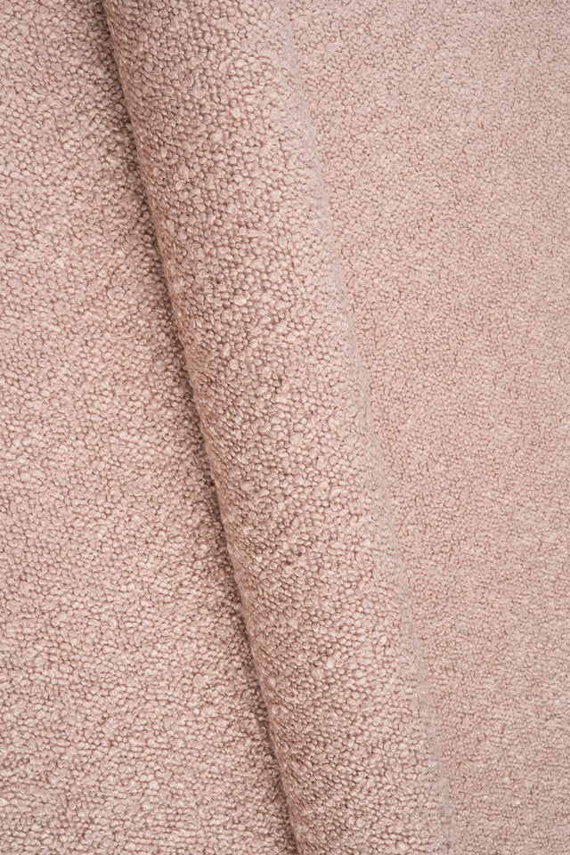 Mjuk blushrosa Baloo bouclé möbeltyg – teddy-struktur & extrem slitstyrka (bild 1 av 13)