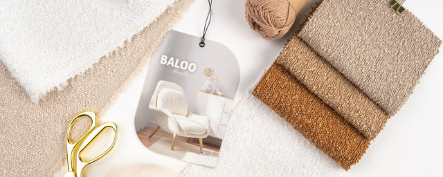 VARM KONJAKSBRUN BALOO BOUCLÉ MÖBELTYG – TEDDY-STRUKTUR & EXTREM SLITSTYRKA