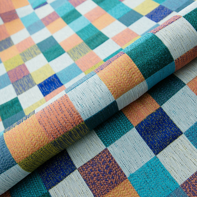 KONFETTI-RUTOR PÅ CREMEVIT BARCELONA JACQUARD DEKORATIONSTYG – KONFETTIRUTOR