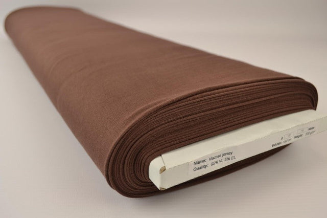 Brun viskosjersey – mjuk, andningsbar & elastisk (bild 2 av 4)