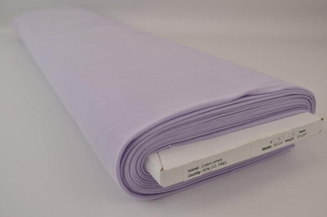 Lavendel bomullsjersey – naturlig, andningsbar & stretchbar (bild 2 av 7)