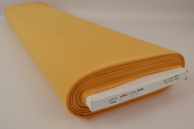 Currygul bomullsjersey – naturlig, andningsbar & stretchig (bild 2 av 8)
