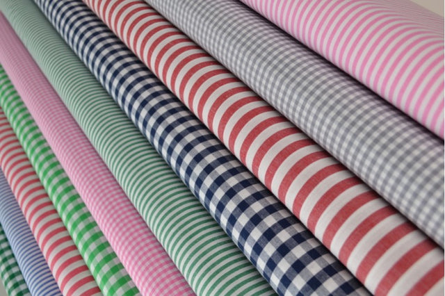 RÖD 6,5 MM GINGHAM RUTOR – OEKO-TEX BOMULL, LÄTT & ANDNINGSBART
