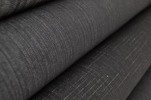 Kylig mellangrå otvättat denim med stretch – 370 g/m² (bild 9 av 9)