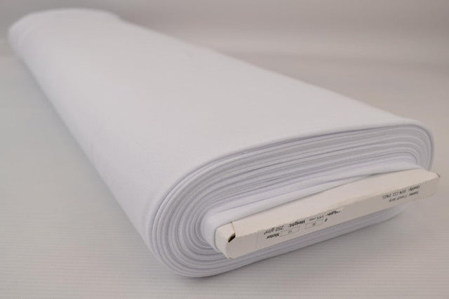 Vit french terry – mjuk bomullsstickad metervara med stretch (bild 2 av 5)