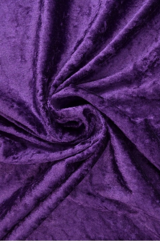 Lila krossad velour – stickad, stretchig & glansfullt fall (bild 1 av 7)