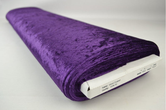 Lila krossad velour – stickad, stretchig & glansfullt fall (bild 2 av 7)