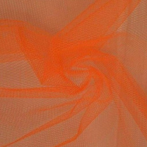 Orange styv tyll – lätt och formstabilt nättyg (bild 1 av 4)