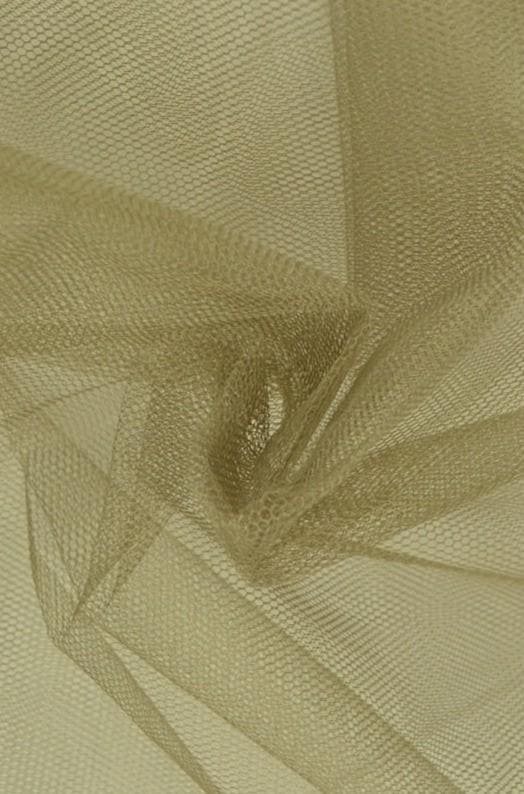 Taupe styv tyll – lätt och formstabilt nättyg (bild 1 av 8)