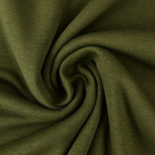Mossgrön borstad sweatshirt – alpine fleece med mjuk insida & stretch (bild 1 av 6)