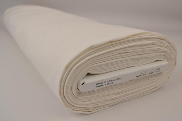 Vit brandhämmande bomull 300 cm (bild 2 av 2)