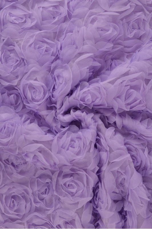 Lavendel broderad mesh med rosor (bild 1 av 2)
