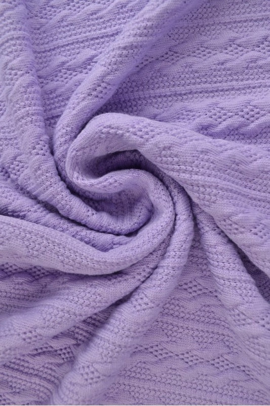 Lavendel kabelstickad jacquard (bild 1 av 2)