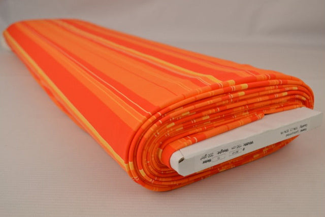 Orange lycra – ränder, 4-vägs stretch & snabbtorkande (bild 2 av 3)