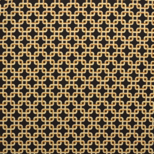 Mörkbrun lycra – kedjemönster, 4-vägs stretch & snabbtorkande (bild 2 av 3)