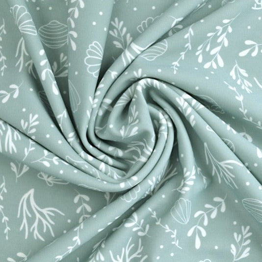 Mint lycra – snäckor & tång, 4-vägs stretch & snabbtorkande (bild 1 av 3)