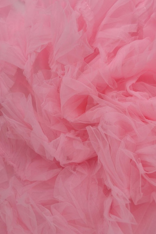 Rosa broderad mesh med girlanger (bild 1 av 2)