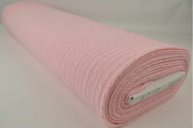 Rosa kabelstickad jacquard (bild 2 av 2)