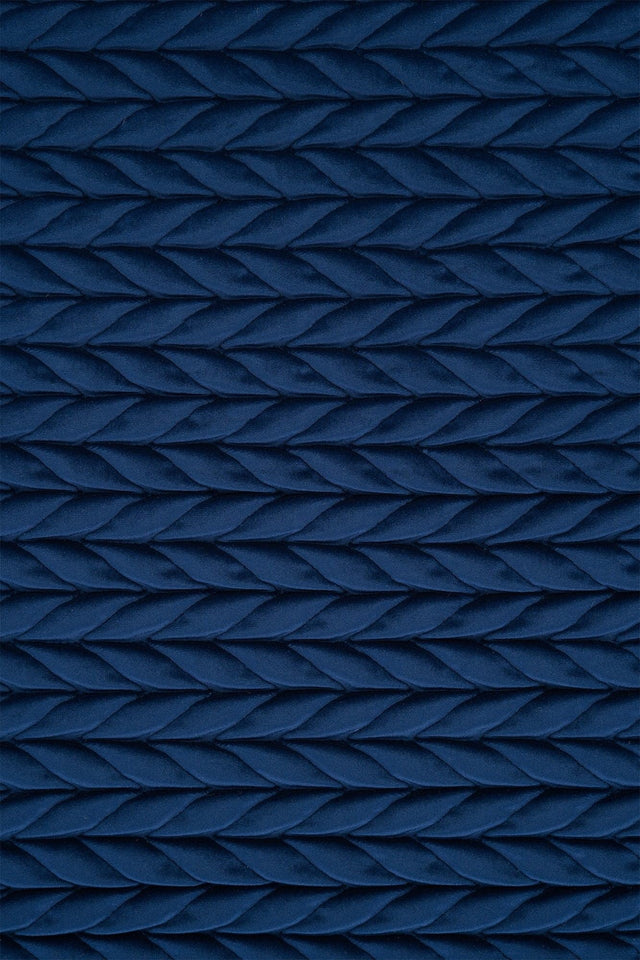Djup koboltblå magic deluxe p301 – quiltad velour med fin flätning (bild 2 av 5)