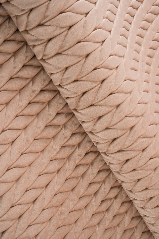 Pudrad sandrosa magic deluxe p301 – quiltad velour med fin flätning (bild 1 av 5)