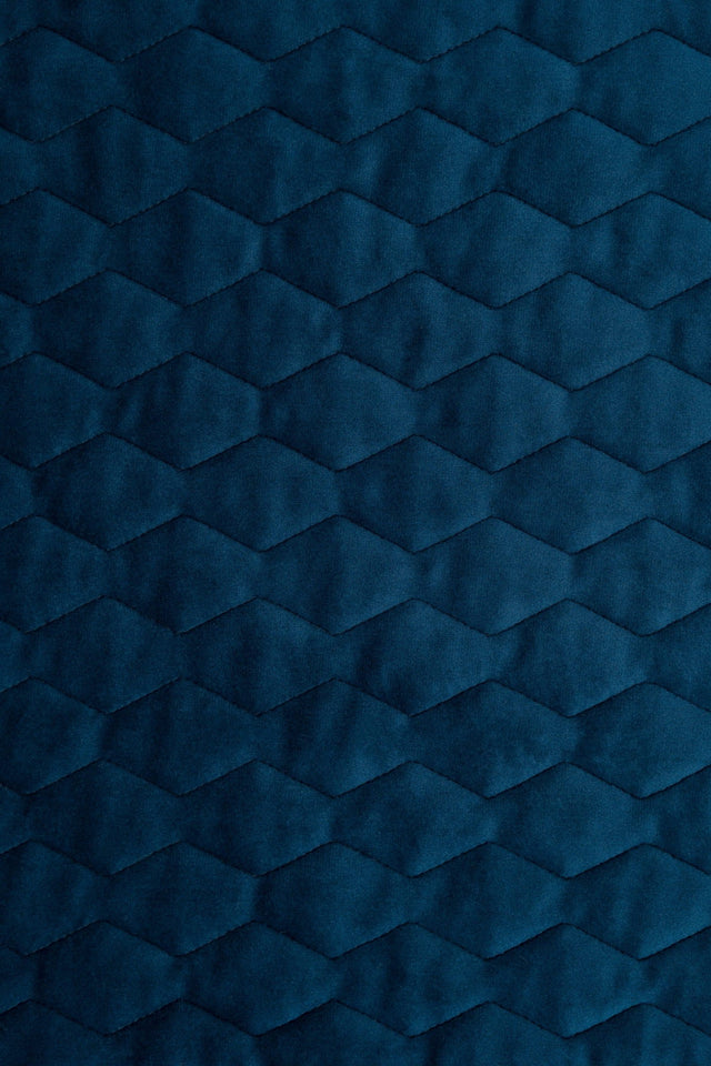 Mörk petrolblå magic velvet 3D – quiltad velour med sicksackmönster (bild 2 av 8)