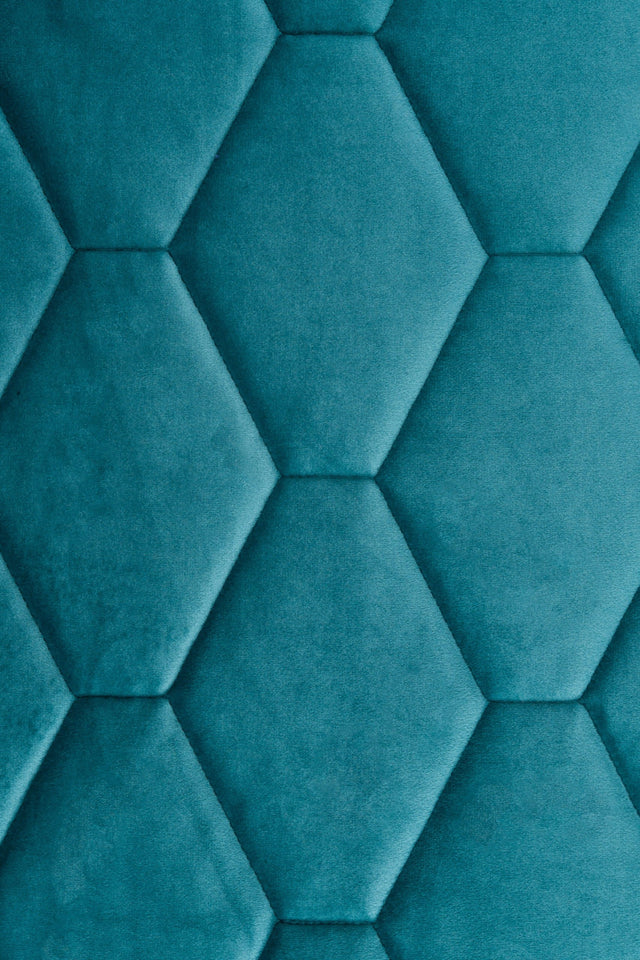 Djup lagunturkos magic velvet 3D – quiltad velour med sexkantsmönster (bild 2 av 8)