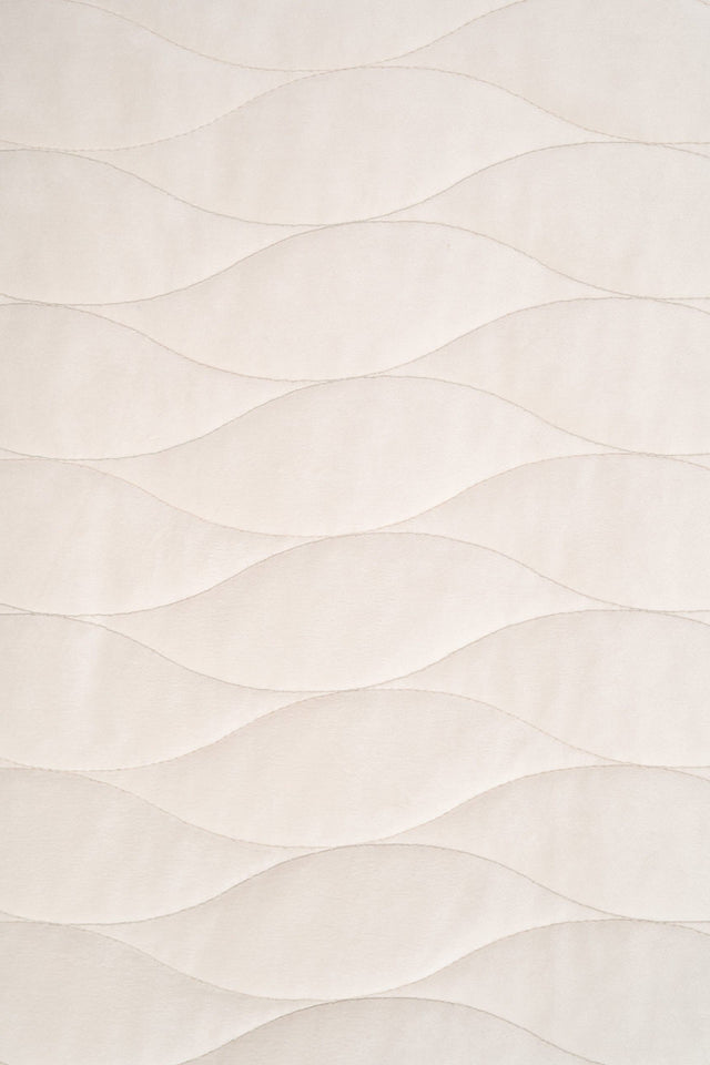 Varm elfenbensvit magic velvet 3D – quiltad velour med vågmönster (bild 2 av 8)