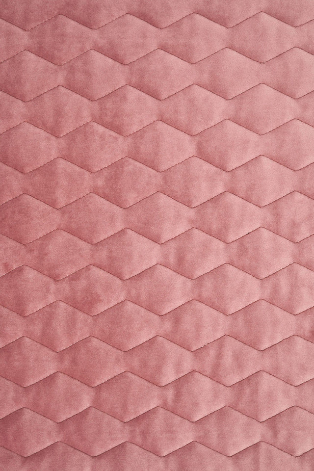 Dammig gammalrosa magic velvet 3D – quiltad velour med sicksackmönster (bild 2 av 8)