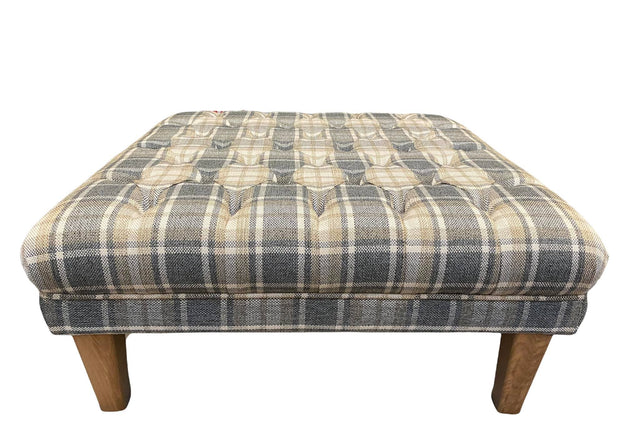 OLIVGRÖN-PLOMMON SKOTSKRUTIGT TARTAN MÖBELTYG – SKOTSKRUTIGT & OEKO-TEX