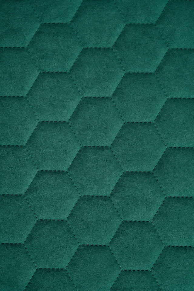Klar malakitgrön Uttario velvet 3D – quiltad velour med sexkantsmönster (bild 2 av 3)