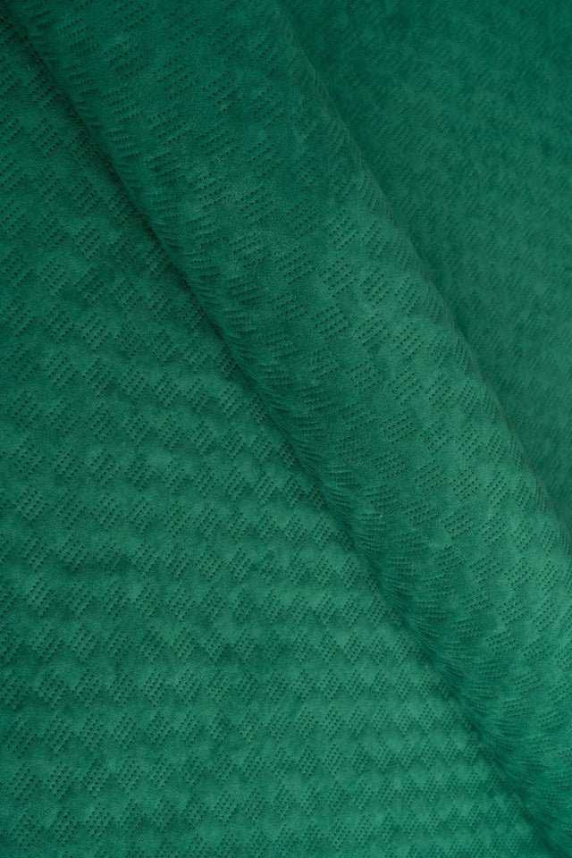 Klar malakitgrön Uttario velvet 3D – quiltad velour med fint vågmönster (bild 1 av 3)