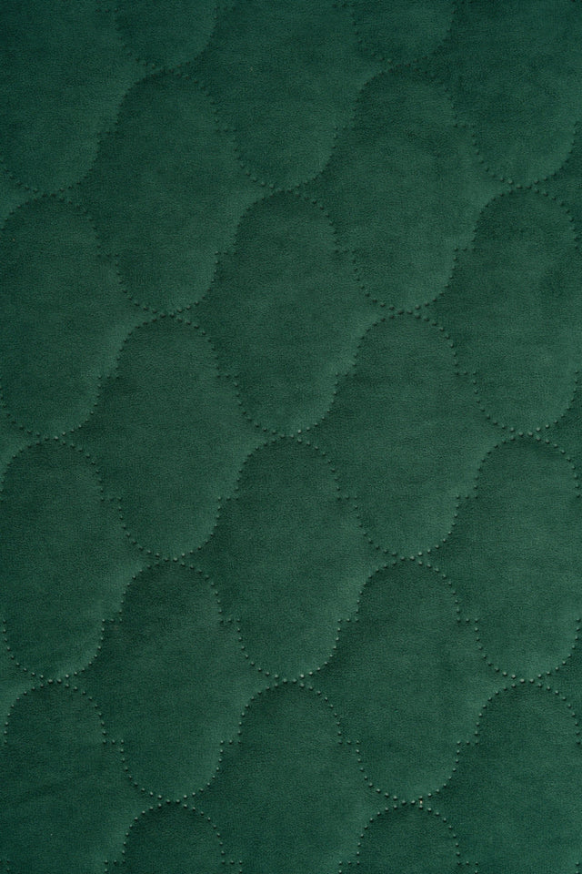 Dämpad grangrön Uttario velvet 3D – quiltad velour med bubbelmönster (bild 2 av 3)