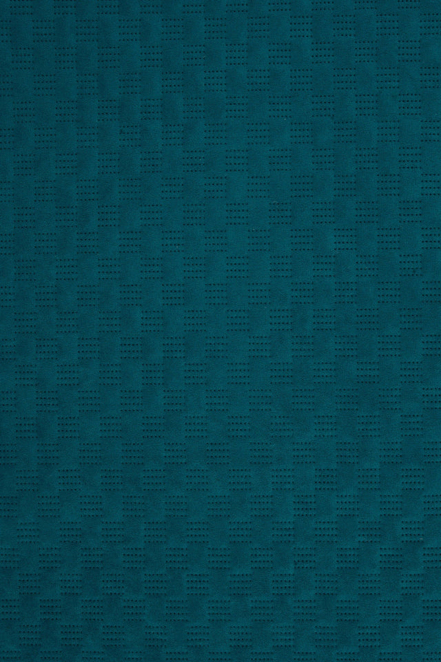 Mörk fjordblå Uttario velvet 3D – kviltad velour med fint vågmönster (bild 2 av 3)