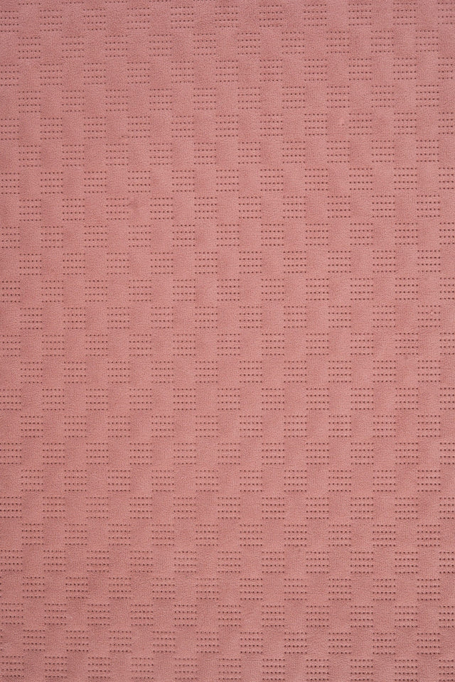 Mjuk korallrosa Uttario velvet 3D – quiltad velour med fint vågmönster (bild 2 av 3)