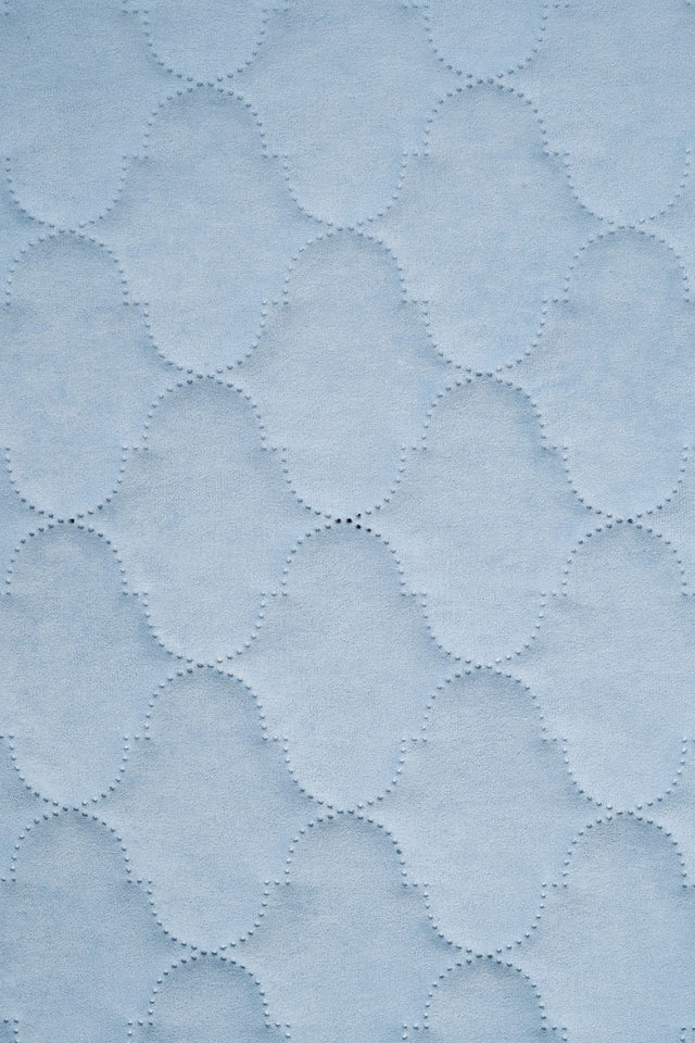 Ljus himmelsblå Uttario velvet 3D – quiltad velour med bubbelmönster (bild 2 av 3)