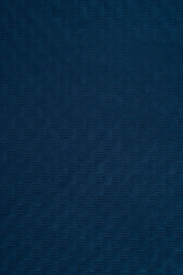 Mörk safirblå Uttario velvet 3D – quiltad velour med fint vågmönster (bild 2 av 3)
