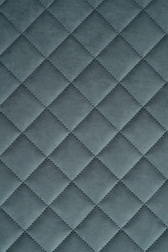 Mörk stormgrå Uttario velvet 3D – quiltad velour med solfjädersmönster (bild 2 av 3)