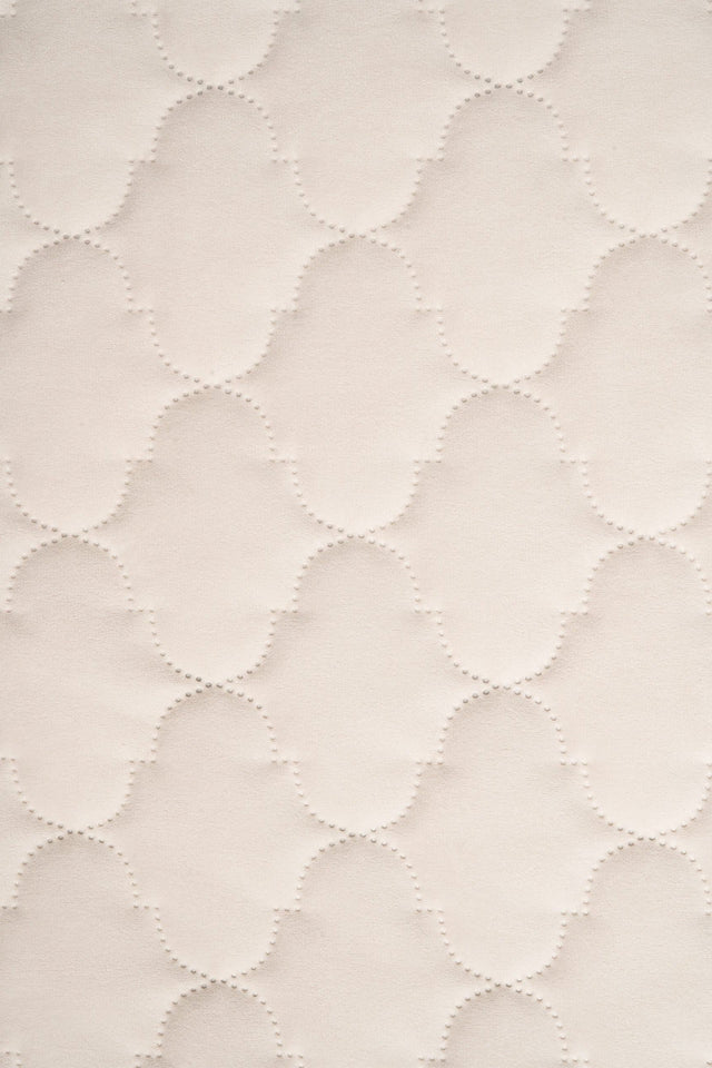Mjuk pärlvit Uttario velvet 3D – quiltad velour med bubbelmönster (bild 2 av 3)