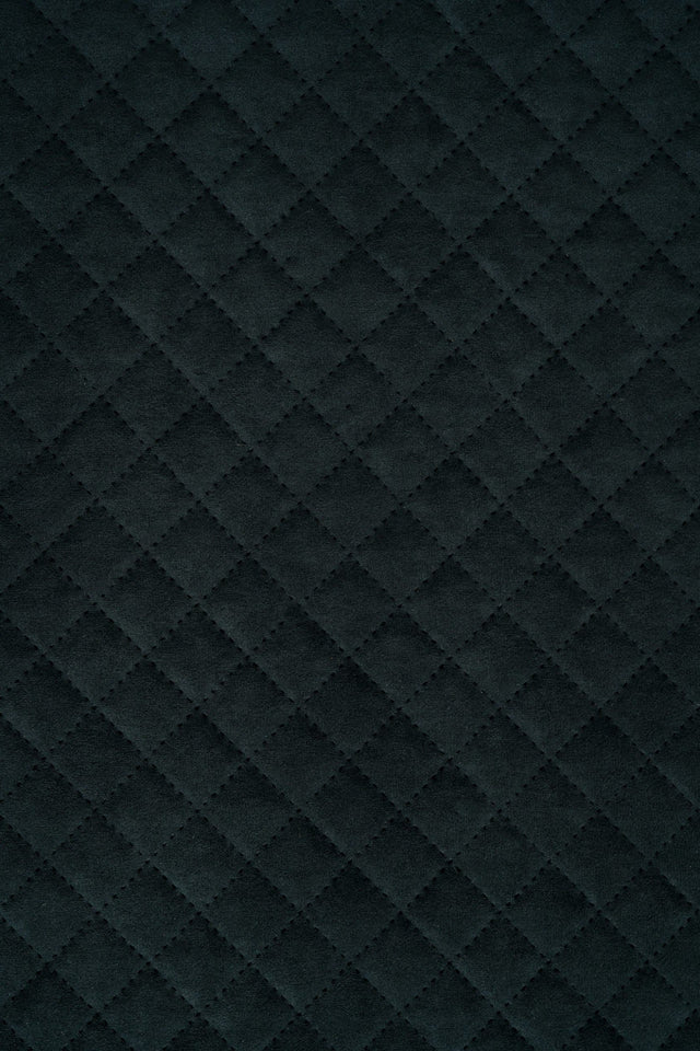 Mörk grafitsvart Uttario velvet 3D – kviltad velour med rutmönster (bild 2 av 3)