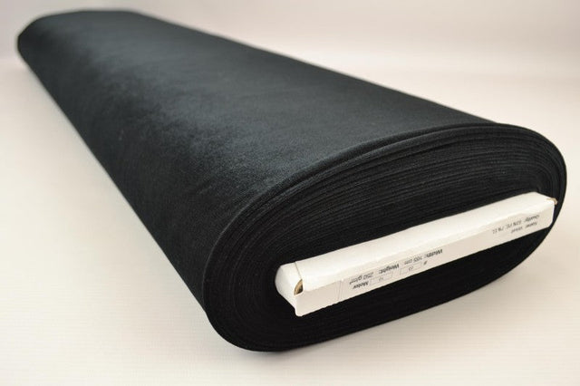 Svart velour med stretch – mjuk stickad kvalitet (bild 2 av 6)