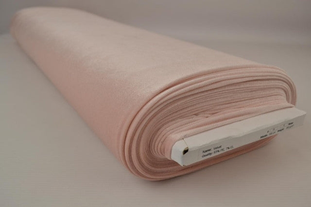 Ljus rosa velour med stretch – mjuk stickad kvalitet (bild 2 av 6)