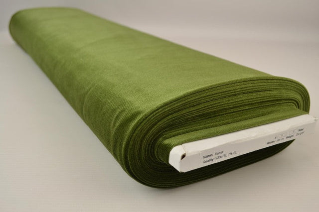 Mossgrön velour med stretch – mjuk stickad kvalitet (bild 2 av 6)
