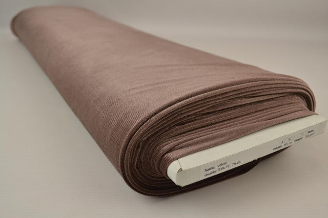 Taupefärgad velour med stretch – mjuk stickad kvalitet (bild 2 av 6)