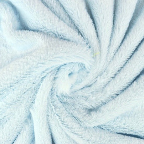 Babyblå mjuk plysch – 10 mm lugg & tvärsgående stretch (bild 1 av 5)